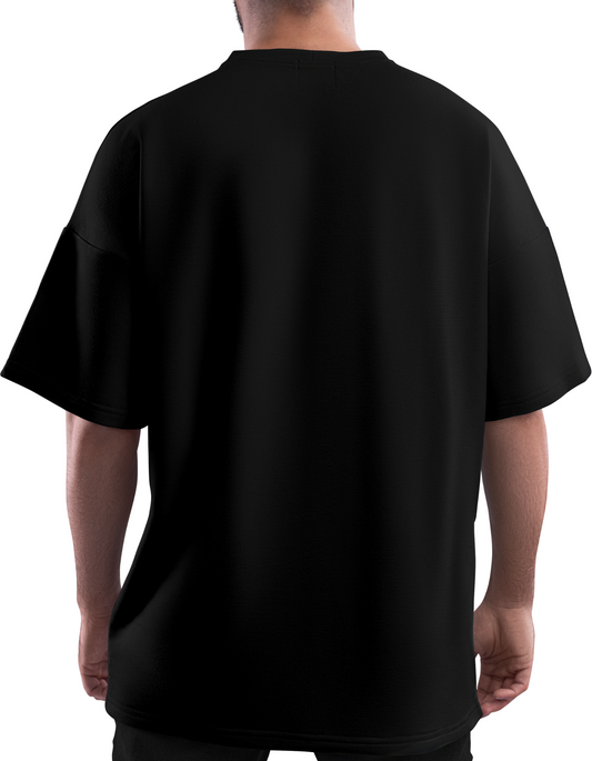 Premium Black Oversized Urban Money Print T-Shirt