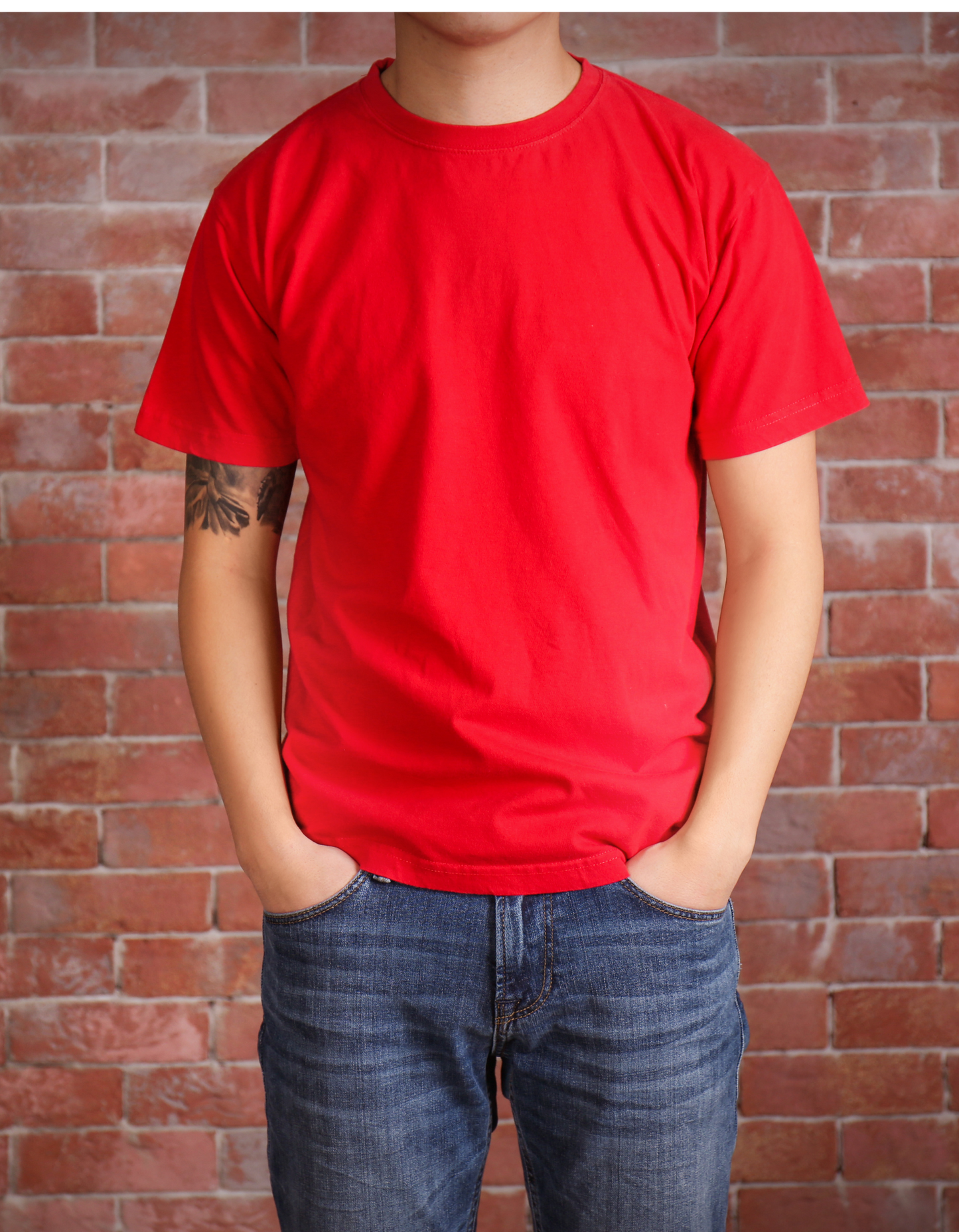 Red Men's Motivational T-Shirt – "Make It Happen" Printed Tee
