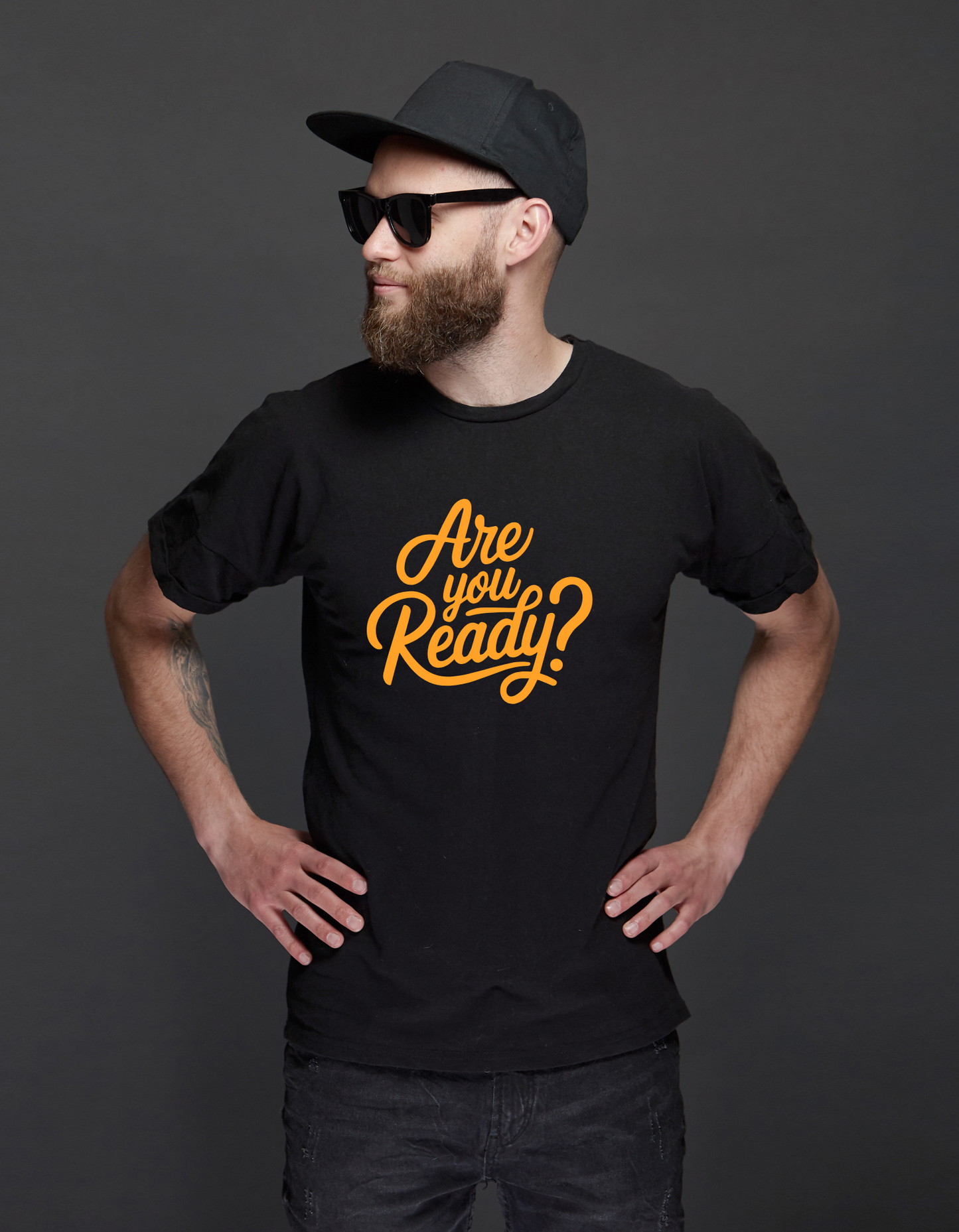 Black T-shirt for Men – "Where Are We Ready" Edition