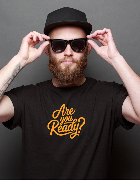 Black T-shirt for Men – "Where Are We Ready" Edition