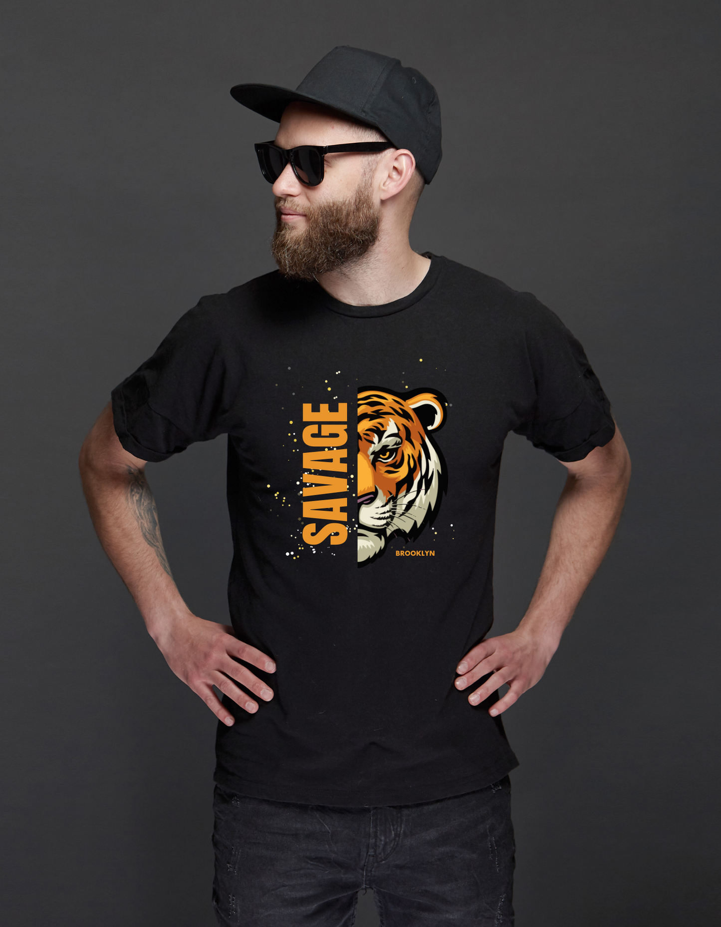 Savage Black T-Shirt for Men
