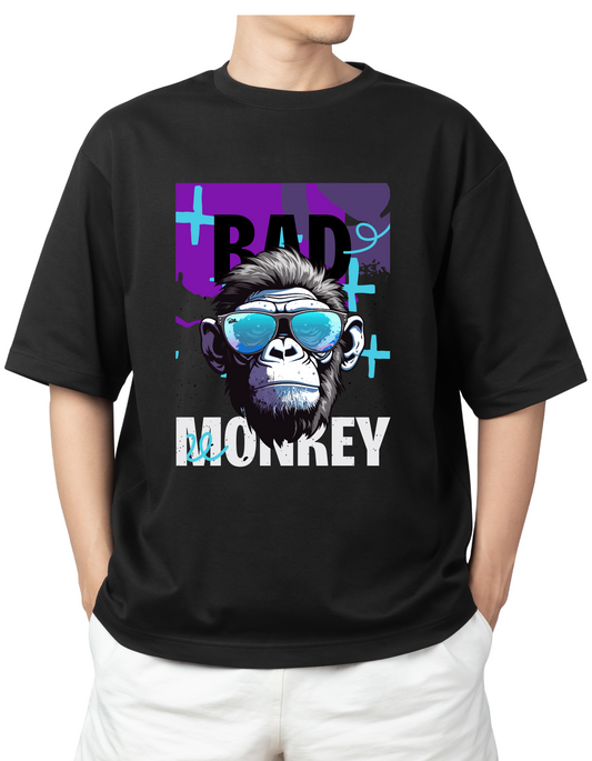 Black Oversized T-Shirt – “Bad Money” Print