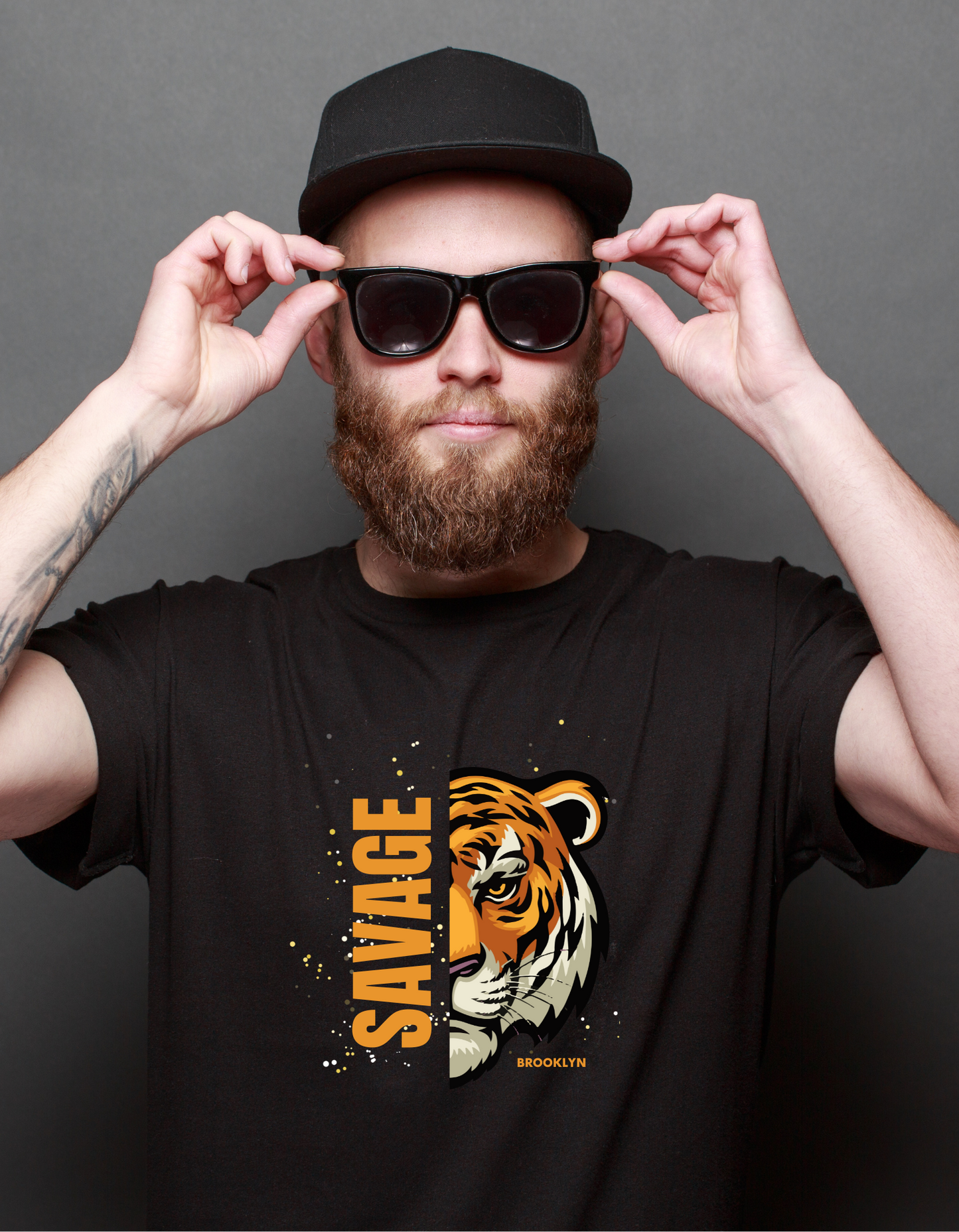 Savage Black T-Shirt for Men