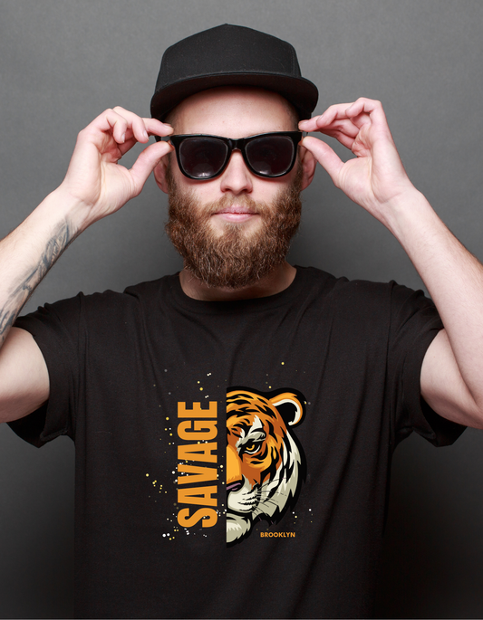 Savage Black T-Shirt for Men | Premium Regular Tee