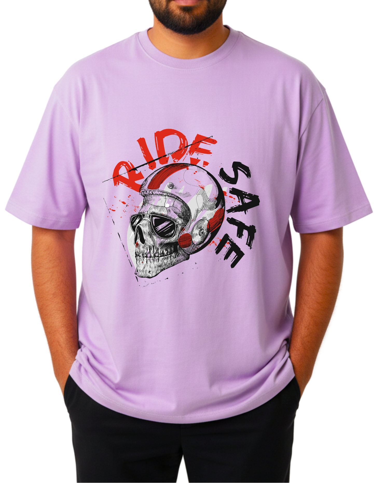 Premium Oversized Rider Print T-Shirt | Trendy Graphic