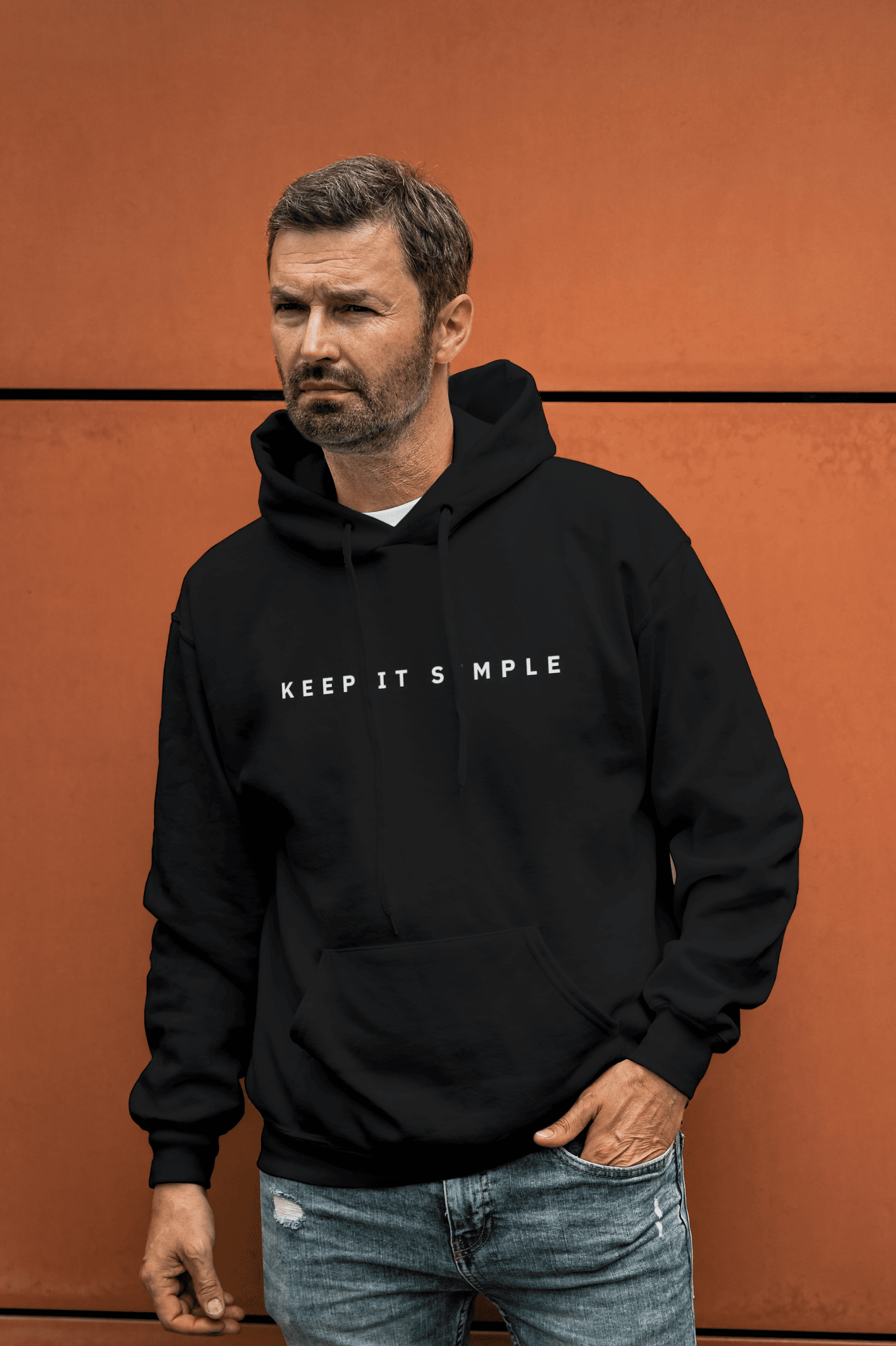 Keep It Simple Black Hoodie – Minimalist Premium Hoodie