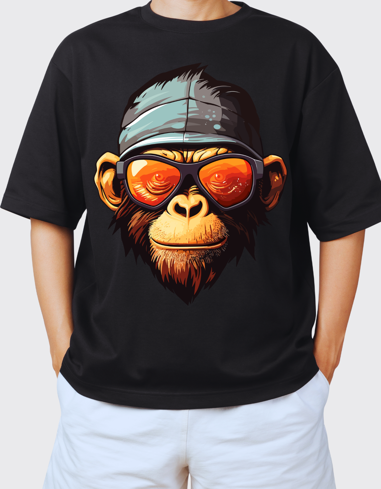 Premium Black Oversized Urban Money Print T-Shirt