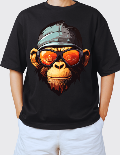 Premium Black Oversized Urban Money Print T-Shirt