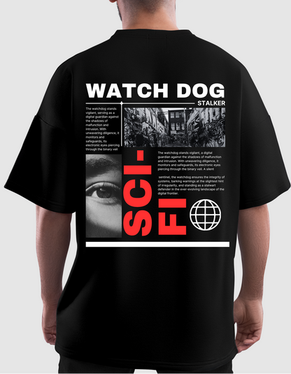 Black Oversized Heavy Back Print T-Shirt | Premium Fabric