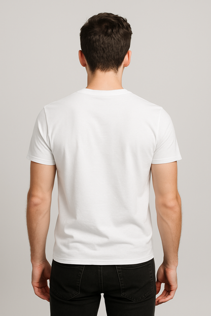 White Bike Graphic T-Shirt – Men’s Casual Wear