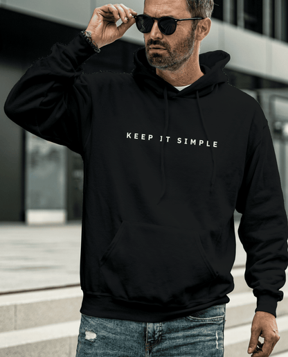 Keep It Simple Black Hoodie – Minimalist Premium Hoodie